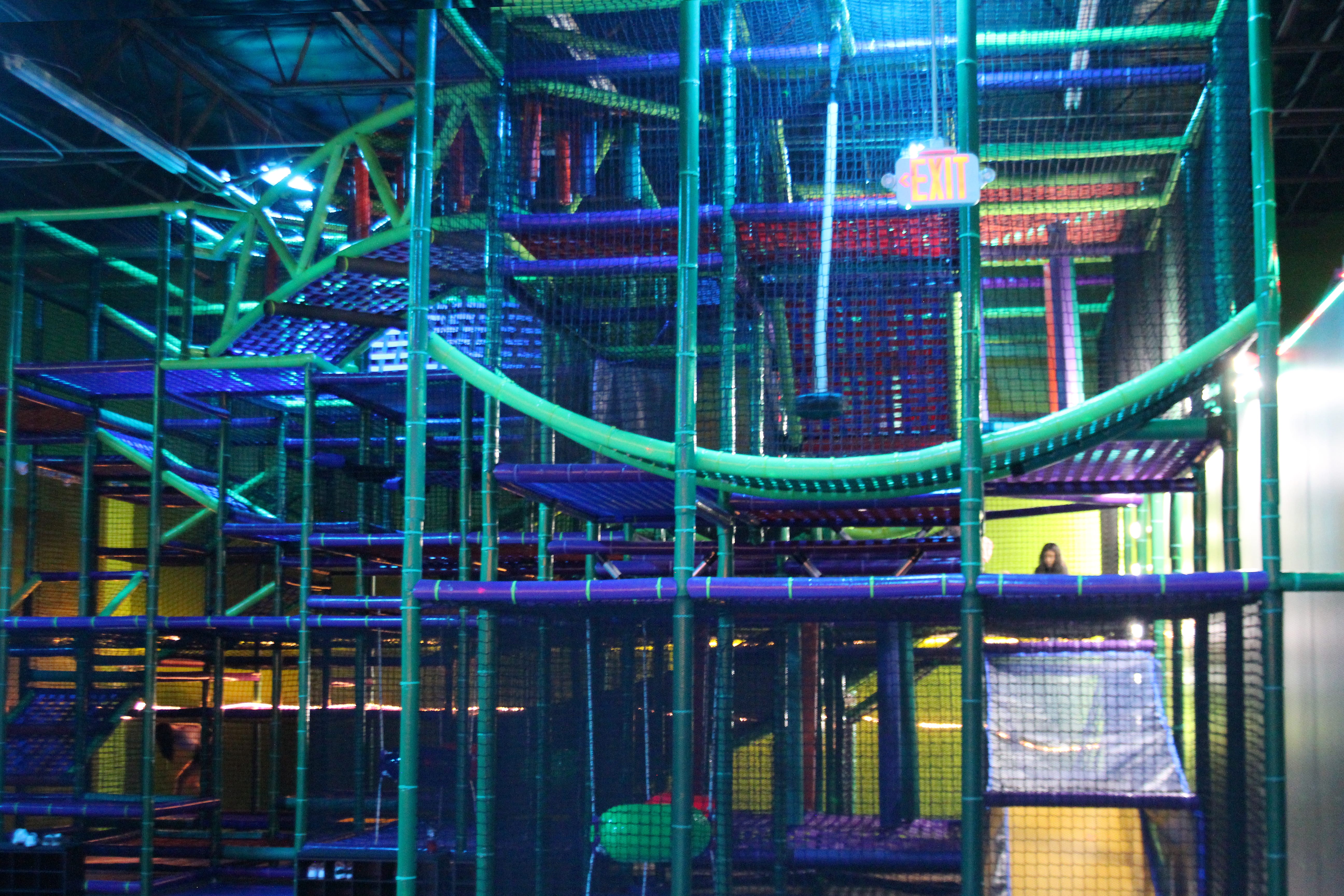 3 story obstacle course playground in Kid Zone 3 storty obstacle course playground with nets