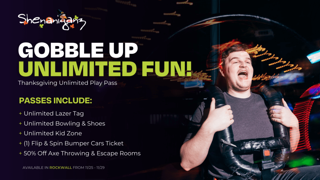 Unlimited Fun this Fall at Shenaniganz!