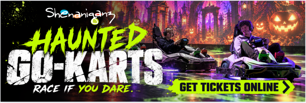 Haunted Go-Karts at Shenaniganz Rockwall: Race Through a Glowing Graveyard